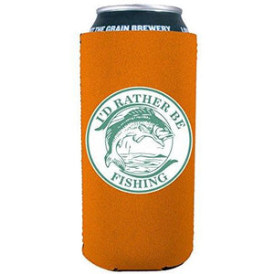 I'd Rather Be Fishing 16 oz Can Coolie