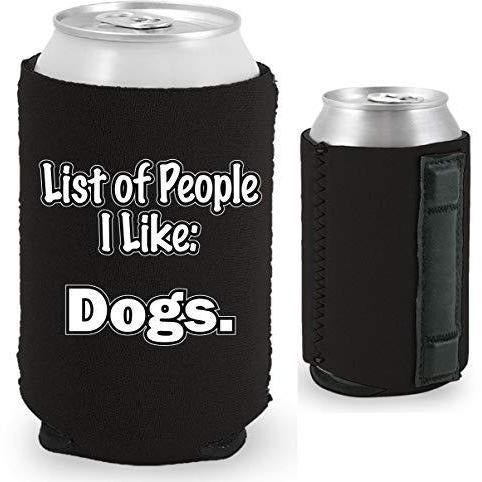 black magnetic can koozie with 