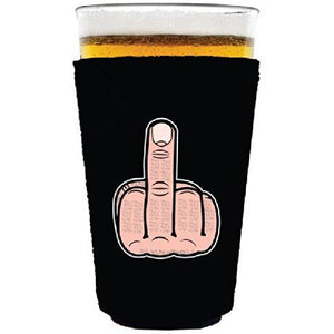 Middle Finger Pint Glass Coolie