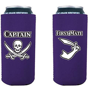 Captain and First Mate 16 oz Can Coolie Set