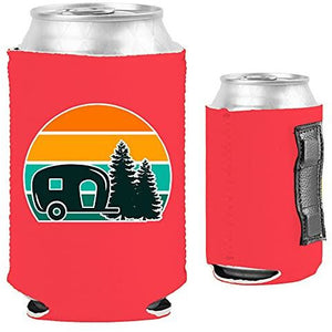 Retro Camper Magnetic Can Coolie