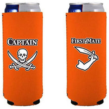 Load image into Gallery viewer, Captain and First Mate Slim 12 oz Can Coolie Set
