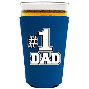 #1 Dad Pint Glass Coolie