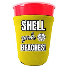 Load image into Gallery viewer, Shell Yeah Beaches Party Cup Coolie
