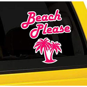 Beach Please Vinyl Sticker