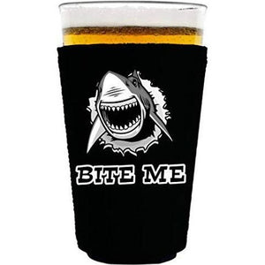 Bite Me Shark Pint Glass Coolie