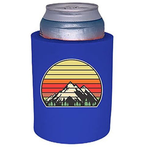 Retro Mountains Thick Foam Can Coolie