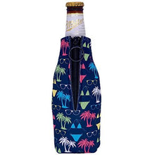 Load image into Gallery viewer, Bikini Pattern Zipper Beer Bottle koozie
