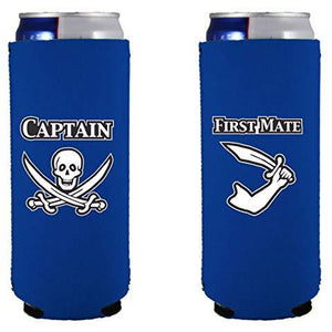 Captain and First Mate Slim 12 oz Can Coolie Set