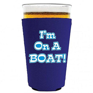 I'm On A Boat Pint Glass Coolie