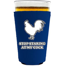 Load image into Gallery viewer, Stop Staring At My Cock Pint Glass Coolie

