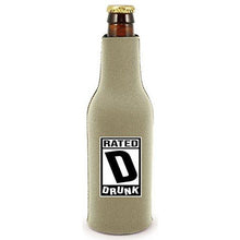 Load image into Gallery viewer, Rated D for Drunk Beer Bottle Coolie
