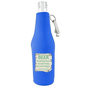 Beer Proof Beer Bottle Coolie w/Opener