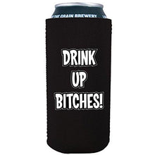 Load image into Gallery viewer, 16oz can koozie with drink up bitches design
