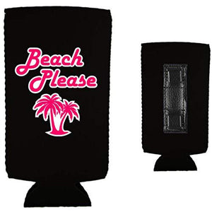 Beach Please Magnetic Slim Can Coolie