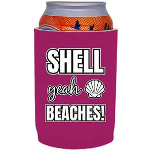 Shell Yeah Beaches Full Bottom Can Coolie