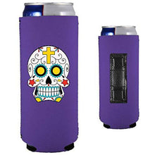 Load image into Gallery viewer, Sugar Skull Magnetic Slim Can Coolie
