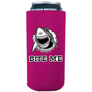 Bite Me Shark 16 oz Can Coolie