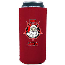Load image into Gallery viewer, 16 oz can koozie with hail santa design
