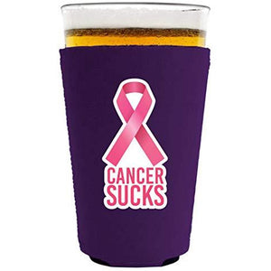 Cancer Sucks Neoprene Pint Glass Coolie