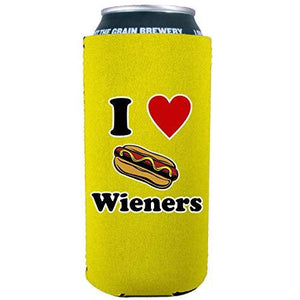 I Love Wieners 16 oz Can Coolie