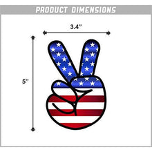 Load image into Gallery viewer, America Peace Sign Vinyl Sticker
