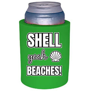 Shell Yeah Beaches Thick Foam"Old School" Regular Can Coolie