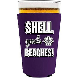 Shell Yeah Beaches Pint Glass Coolie