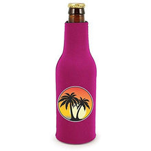 Load image into Gallery viewer, Palm Tree Sunset Bottle Coolie With Opener
