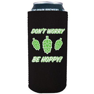 16 oz can with dont worry be hoppy design