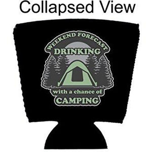 Weekend Forecast Drinking with a chance of Camping Party Cup Coolie