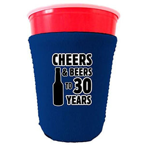 Cheers & Beers to 30 Years Party Cup Coolie