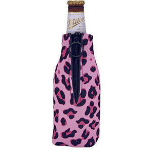 Leopard Print Beer Bottle Coolie