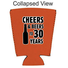 Load image into Gallery viewer, Cheers &amp; Beers to 30 Years Pint Glass Coolie
