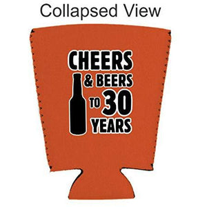 Cheers & Beers to 30 Years Pint Glass Coolie