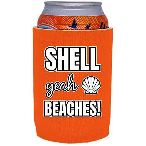 Shell Yeah Beaches Full Bottom Can Coolie