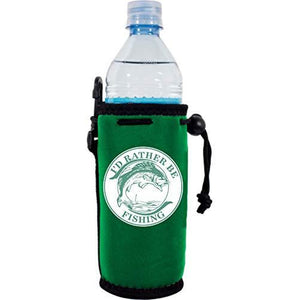 I'd Rather Be Fishing Water Bottle Coolie