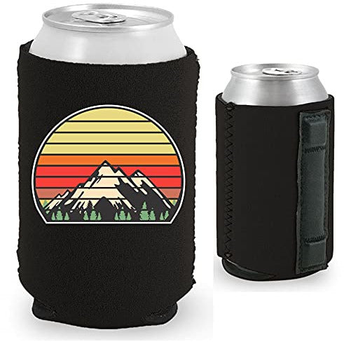 Retro Mountains Magnetic Can Coolie