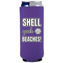 Load image into Gallery viewer, Shell Yeah Beaches Magnetic Slim Can Coolie
