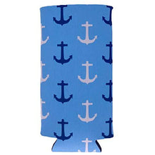 Load image into Gallery viewer, Anchor Pattern Slim 12oz Can Coolie
