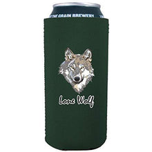 Load image into Gallery viewer, 16 oz can koozie with lone wolf design
