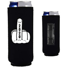 Load image into Gallery viewer, magnetic slim can koozie with middle finger and 2020 funny design
