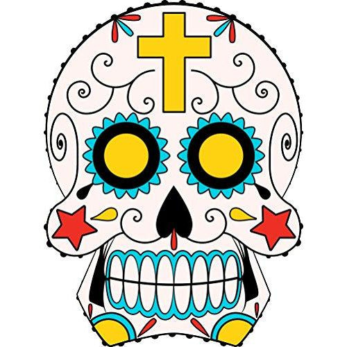 vinly sticker with sugar skull design