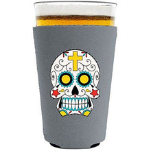 Load image into Gallery viewer, Sugar Skull Pint Glass Coolie
