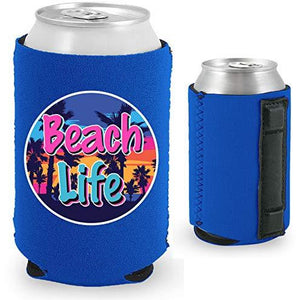 Beach Life Magnetic Can Coolie