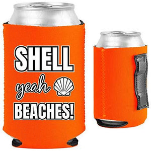 Shell Yeah Beaches Magnetic Can Coolie