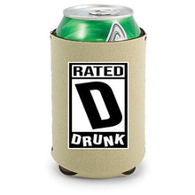Load image into Gallery viewer, Rated D for Drunk Neoprene Can Coolie
