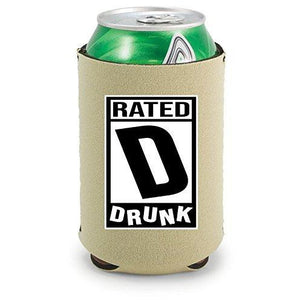 Rated D for Drunk Neoprene Can Coolie