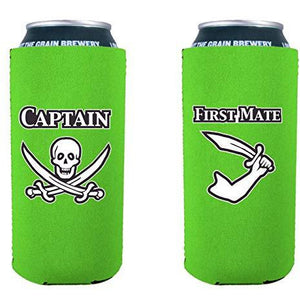 Captain and First Mate 16 oz Can Coolie Set