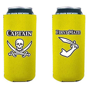 Captain and First Mate 16 oz Can Coolie Set